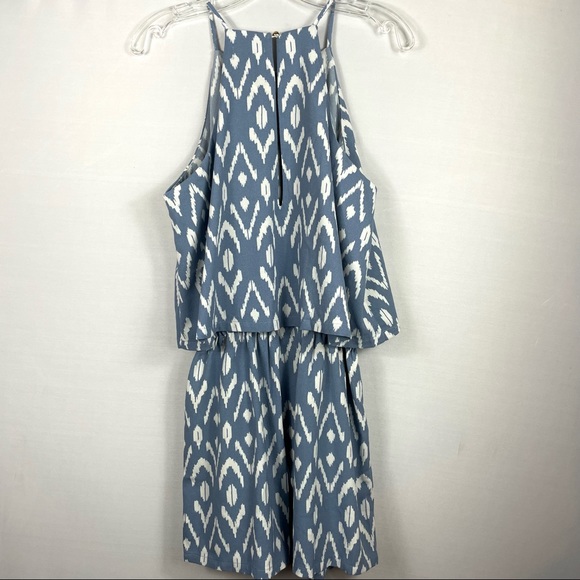Mudpie Ikat Palmer Pocket Blouson Romper - Picture 3 of 5